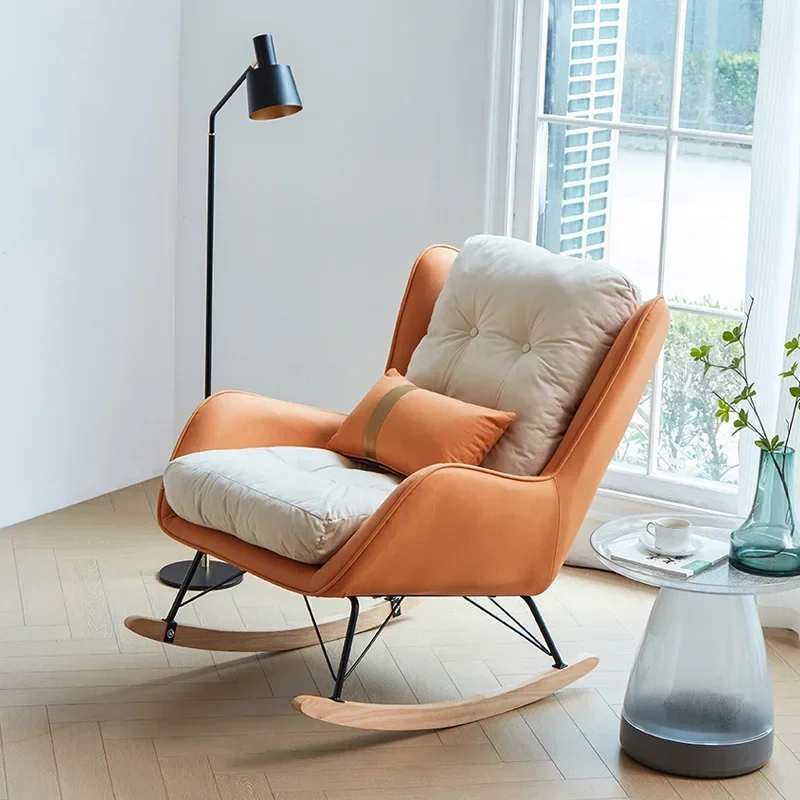

Nordic rocking lounge luxury lazy home balcony rocking adult single person sofa lounge chair