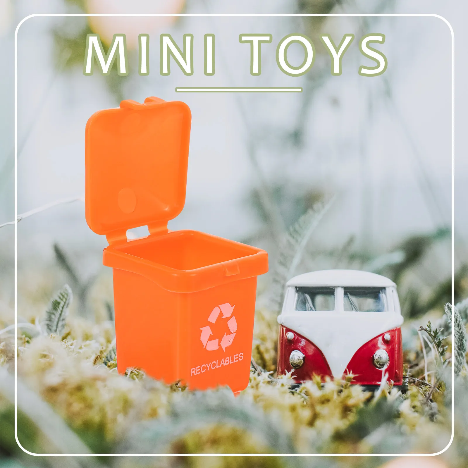 

20Pcs Miniature Garbage Cans Simulation Small Trash Bins Kids Early Education Garbage Classification Scene Decoration Collection