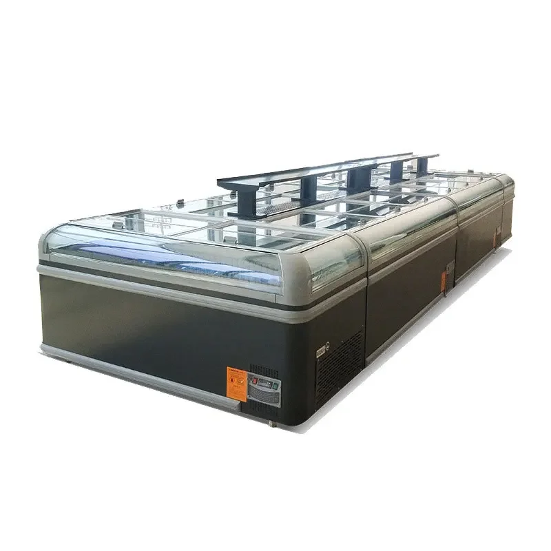 Commercial Open Supermarket Fresh Meat Display Refrigerator Deli Freezer Seafood Fish Counter Display Chiller Cabinet