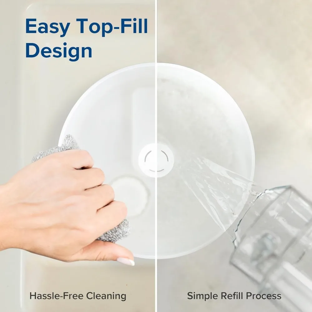 Humidifiers with Quiet Cool Mist Top Fill Essential Oil Diffuser ,360° Nozzle, Rapid Ultrasonic Humidification for Baby Nursery