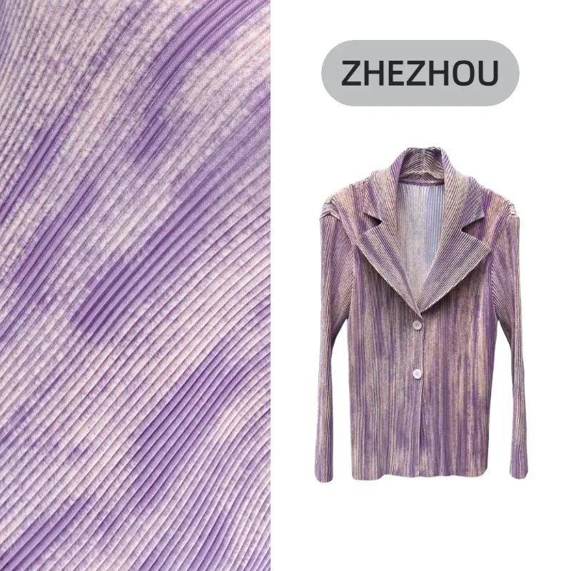 

Miyake Pleated Jacket Female 2025 Fall New Loose Commuting Long-sleeved Blouse Versatile Senior Design Sense Women's Clothing