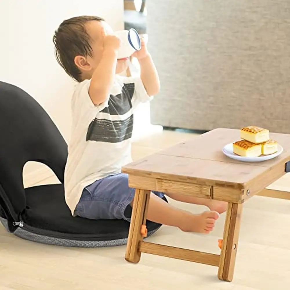 Mesa ajustável do portátil e portátil Floor Chair Set, Multi-Use Standing Desk, assento confortável, casa ou escritório, suporte de volta