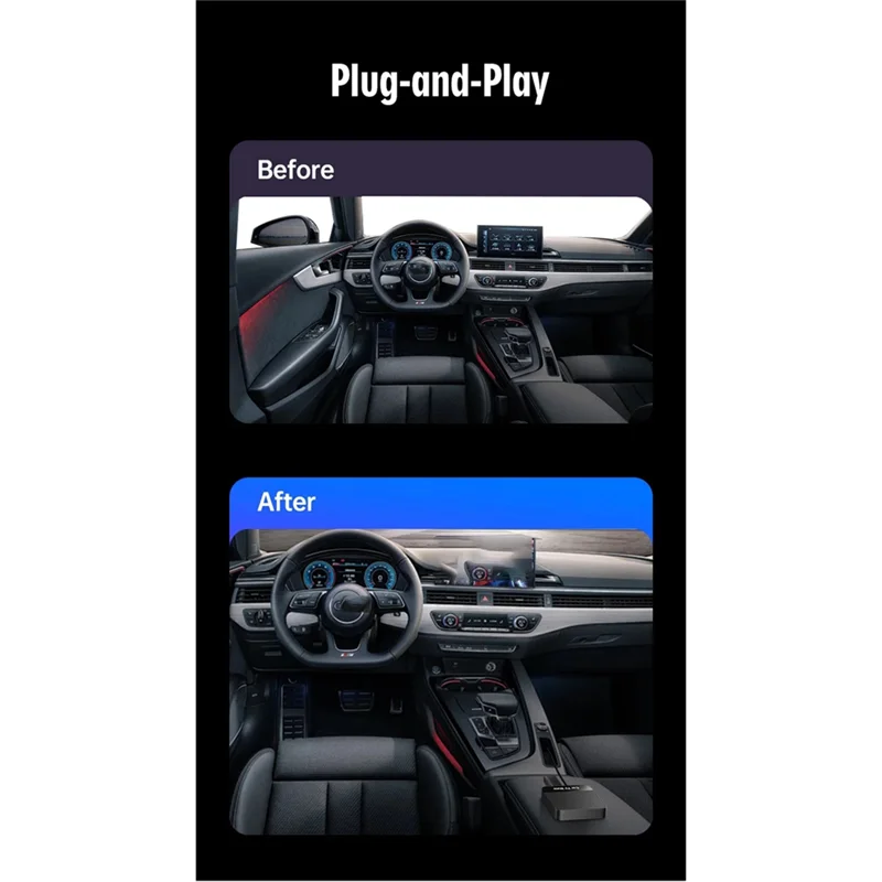 A93P TV Assistant Box For Wired Carplay Assistant Box Support -Compatiable Multimedia Adapter Wireless Carplay