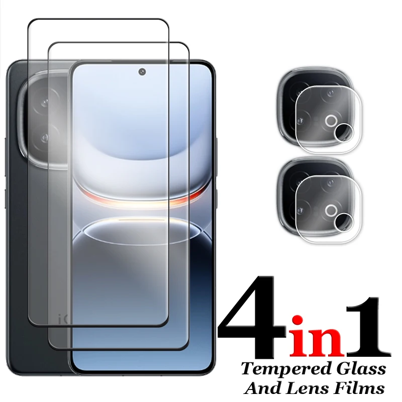 6in1 For Vivo iQOO 13 5G Glass For Vivo iQOO 13 Tempered Glass 2.5D Full Cover Glue Screen Protector For iQOO 13 Lens Film