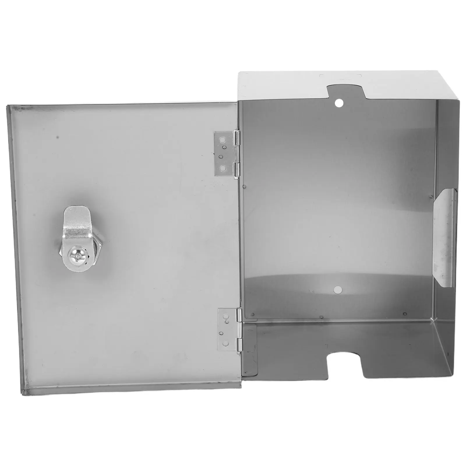 Stainless Steel Waterproof Lockable Socket Box Outdoor Anti-Theft Protective Cover Electrical Outlet Case for Garden Patio