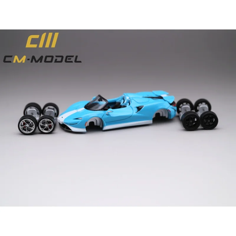 CM Model 1/64 Elva P1-GTR Cabriolet Series alloy car model - two sets of replaceable tires