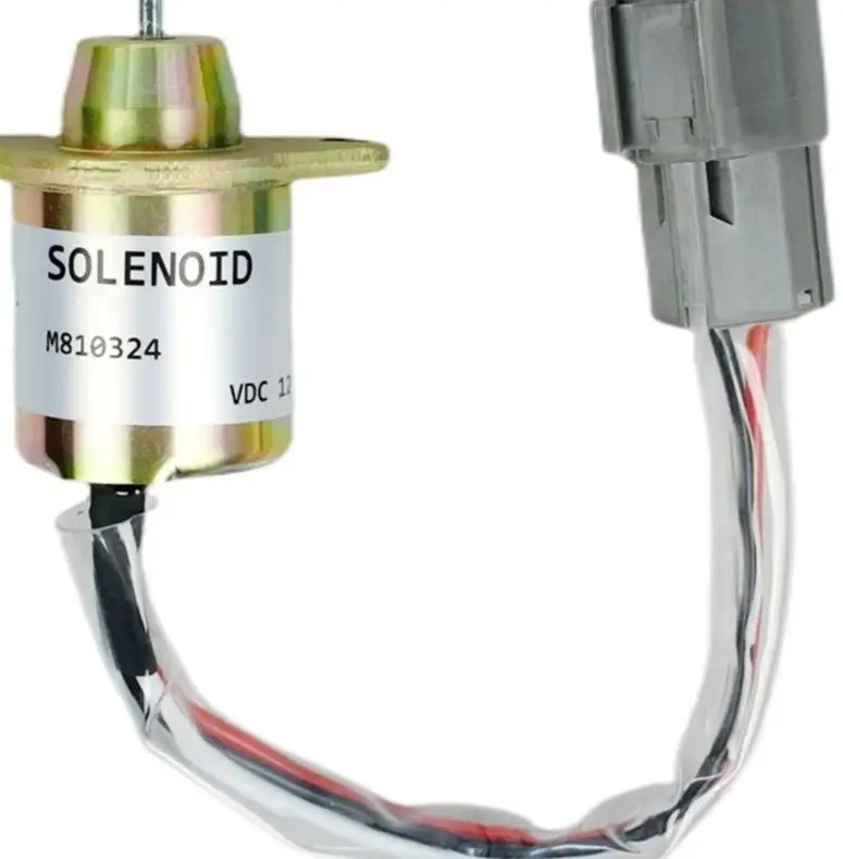 Fuel Shut Solenoid 12v For Yanmar Engine Stop Solenoid 119233-77932 Fits For Bulldozer For Excavator For Tractor Fuel System Par