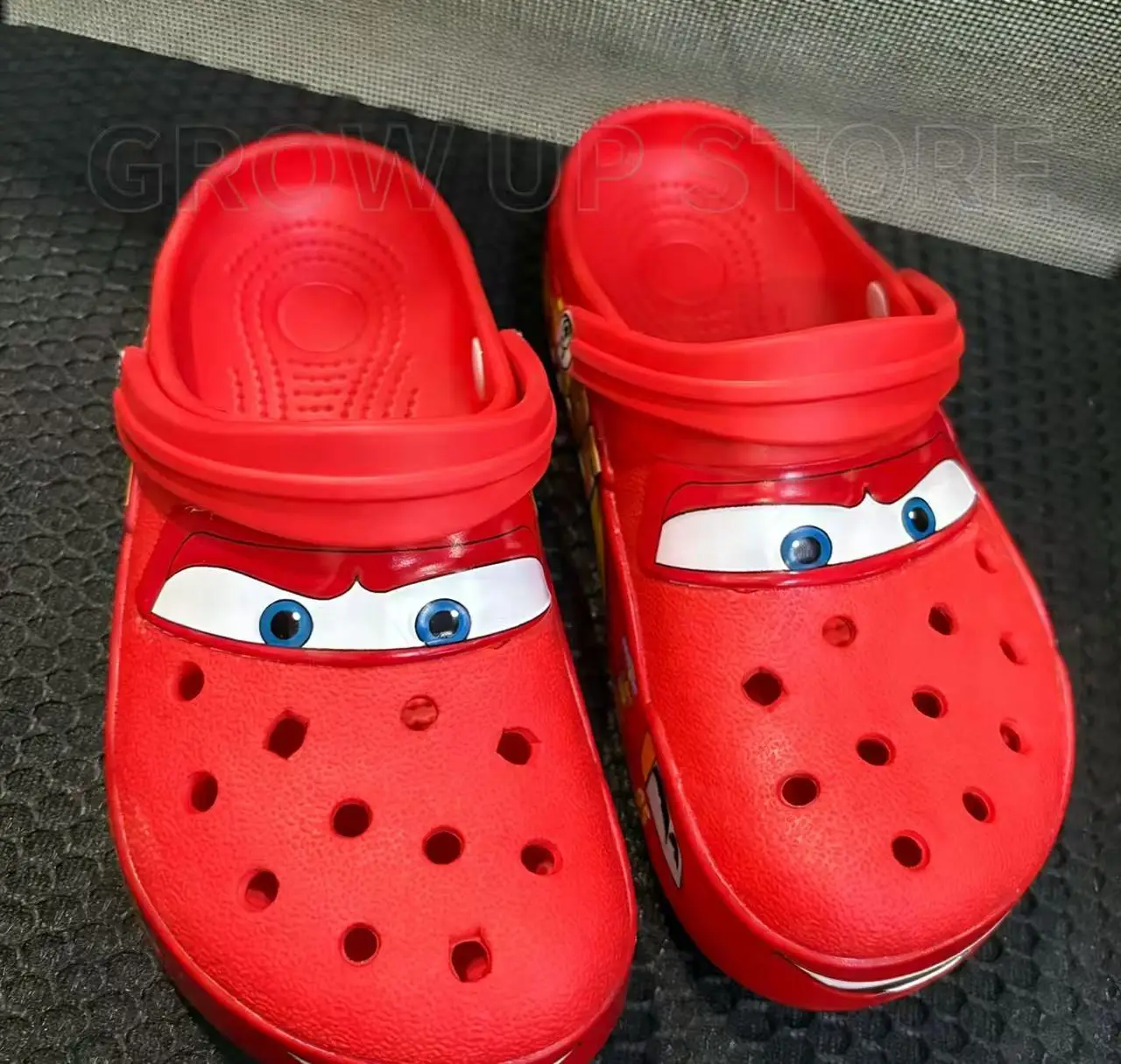 

New Adult Plush McQueen Car Hole Shoes Outdoor Beach EVA Sports Sandals Indoor Non-slip Durable Breathable Slippers Gifts