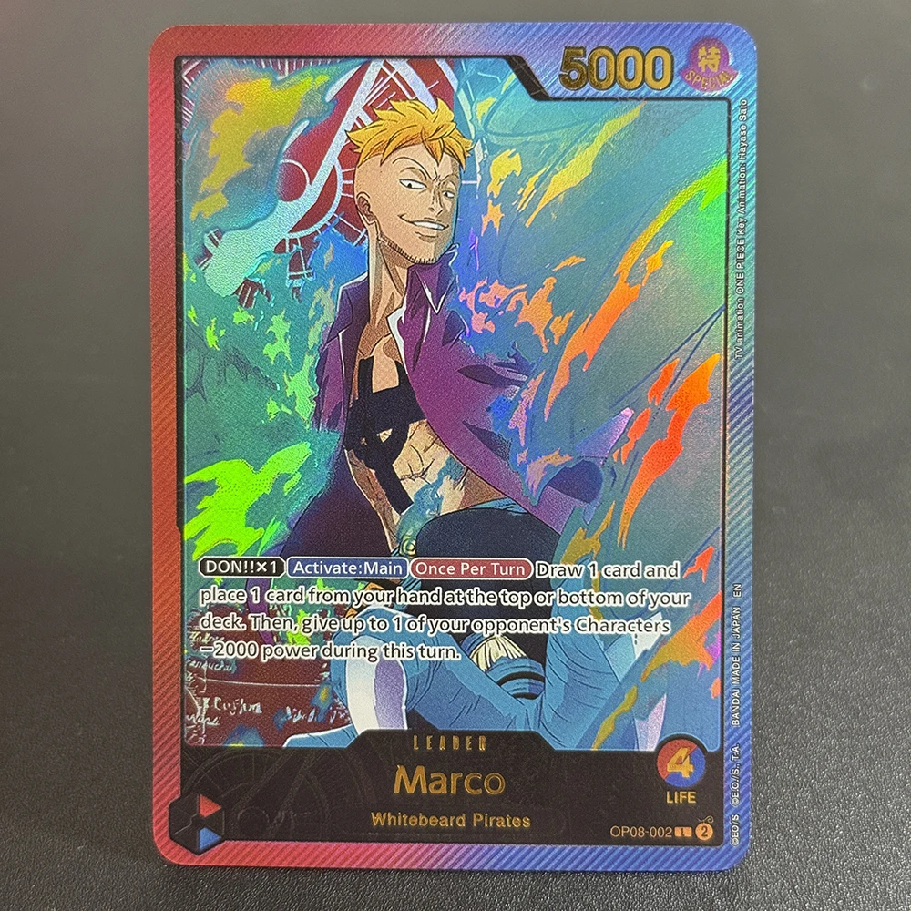 Anime OPCG Collection Game Cards Yamato Sugar Roronoa Zoro Marco Edward.Newgate Gecko Moria Color Flash Card Textured Child Gift
