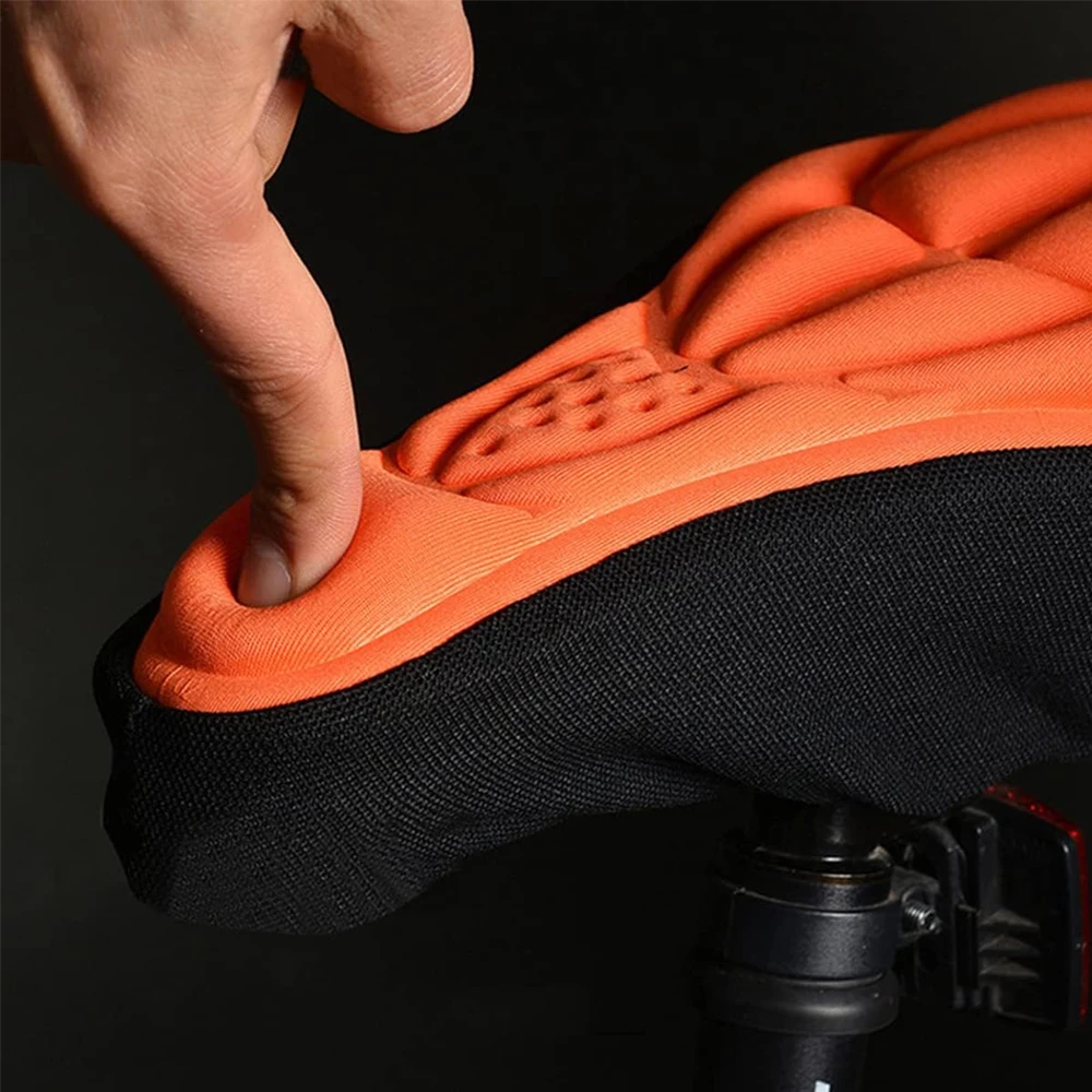 1pcs  Oversized Gel Padded Bike Seat Cover Comfort Bicycle Saddle Cushion with Non-Slip Drawstring & Waterproof Cover view 4