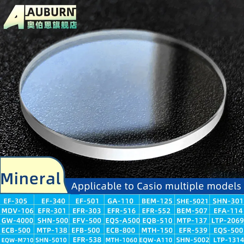 Glass lens For Casio EFR303 mineral glass mirror MDV106 ECB 800/500 EF/EFR/MTP/BEM/SHE/SHN/LTP/EQW/series dial protective glass