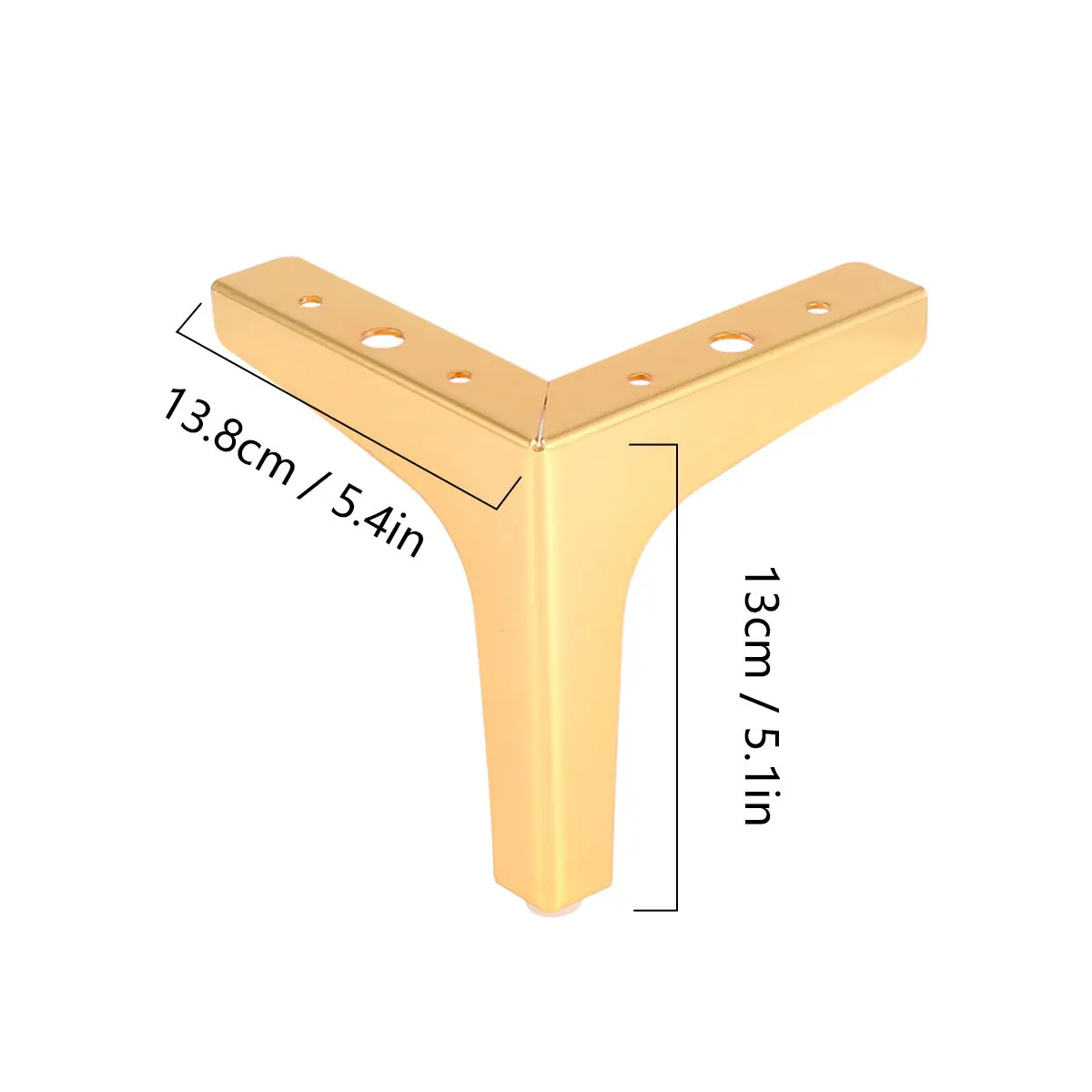 4Pcs Industrial Chrome Furniture Legs Ultra Thick Stable Support Feet for Sofa Bed Cabinet Tea Table Office Furniture