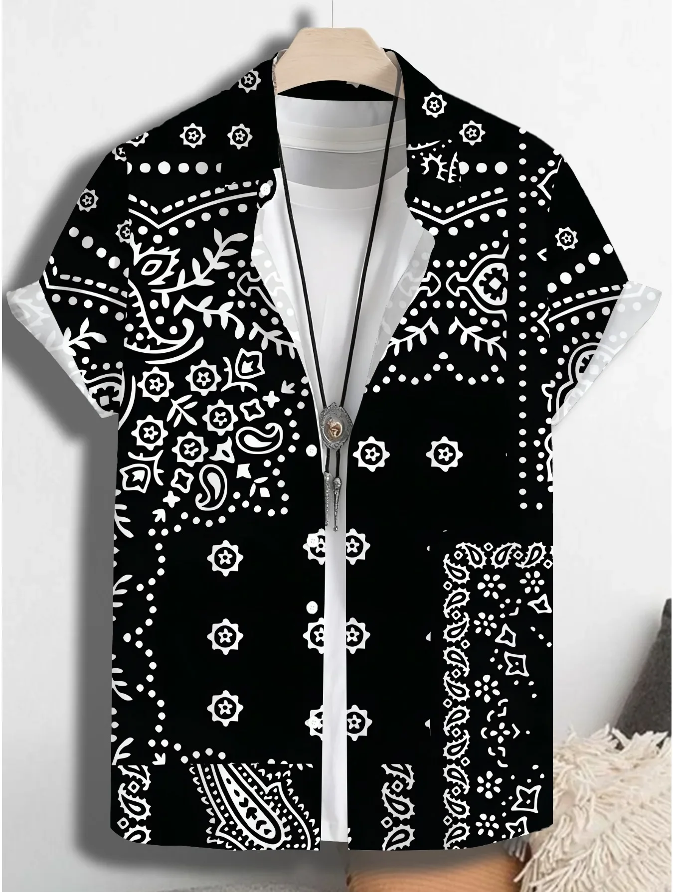 

Men's High Street Hawaiian Shirt Summer Man Short Sleeve Bold Beach Print Breathable Lightweight Stylish Tops