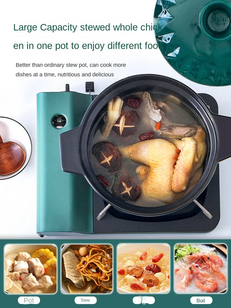 Casserole for Making Soup Household Gas Stove Special High Temperature Resistant Ceramic Large and Small Capacity Stew Pot