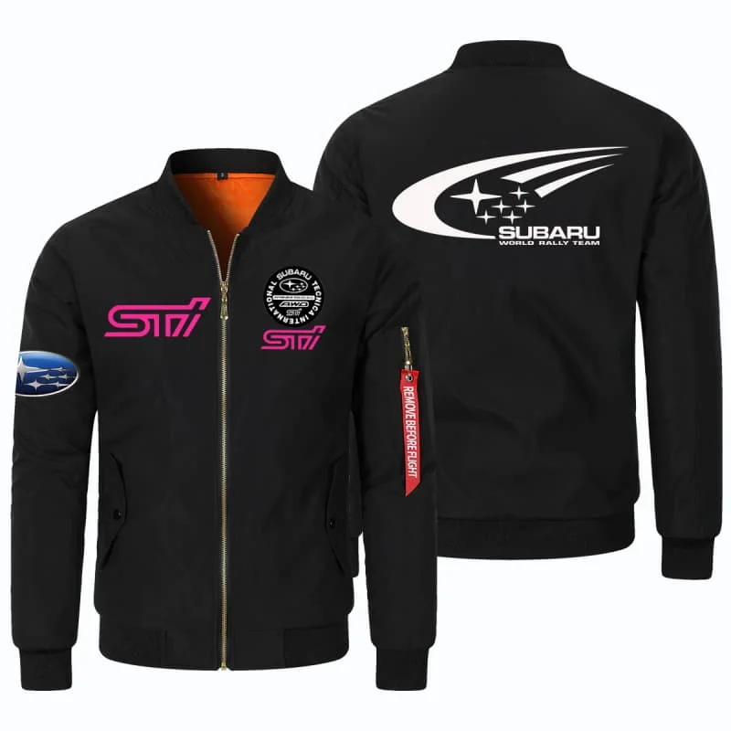 

Trendy brand autumn and winter jacket Air Force pilot jacket SUBARU loose oversized thick casual baseball jacket cotton jacket