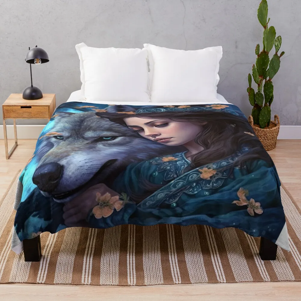 

SheWolfDaughter Twilight Style wolf daughter Throw Blanket