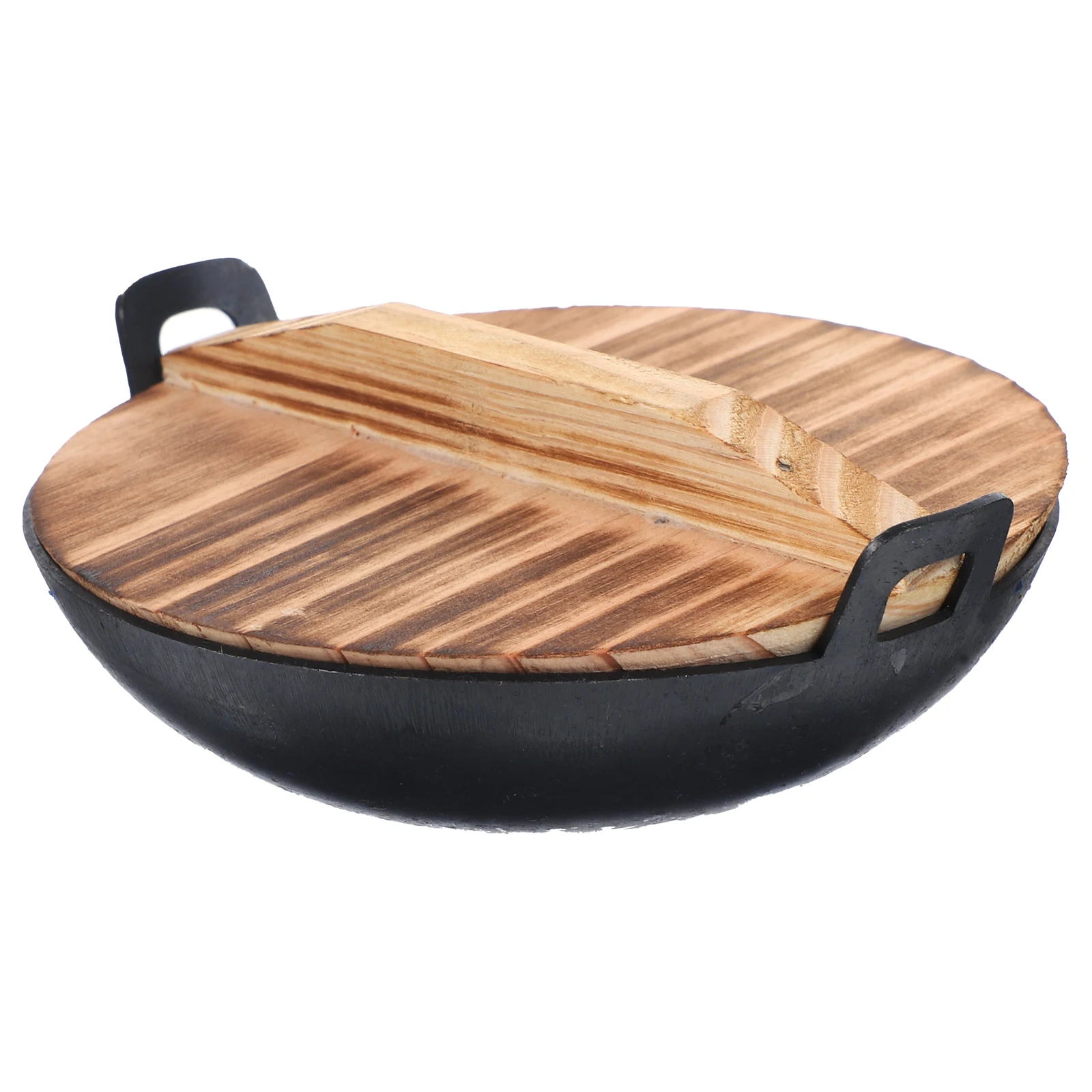 

1 Set Of Iron Wok Premium Sturdy Materials Long-Lasting Mini Kitchen Adornment House Kitchen Tools Creative Educational For