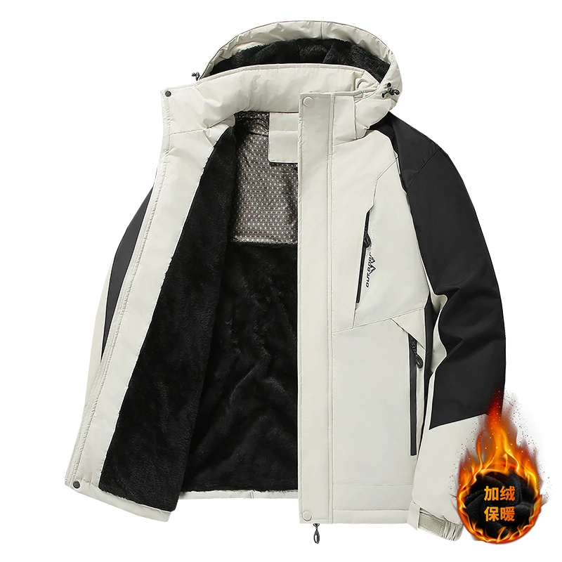

Large Size 8XL Winter Jacket Men Hooded Graphene Windbreaker Male Waterproof Windproof Warm Fleece Big Plus Thermal Outdoor Coat