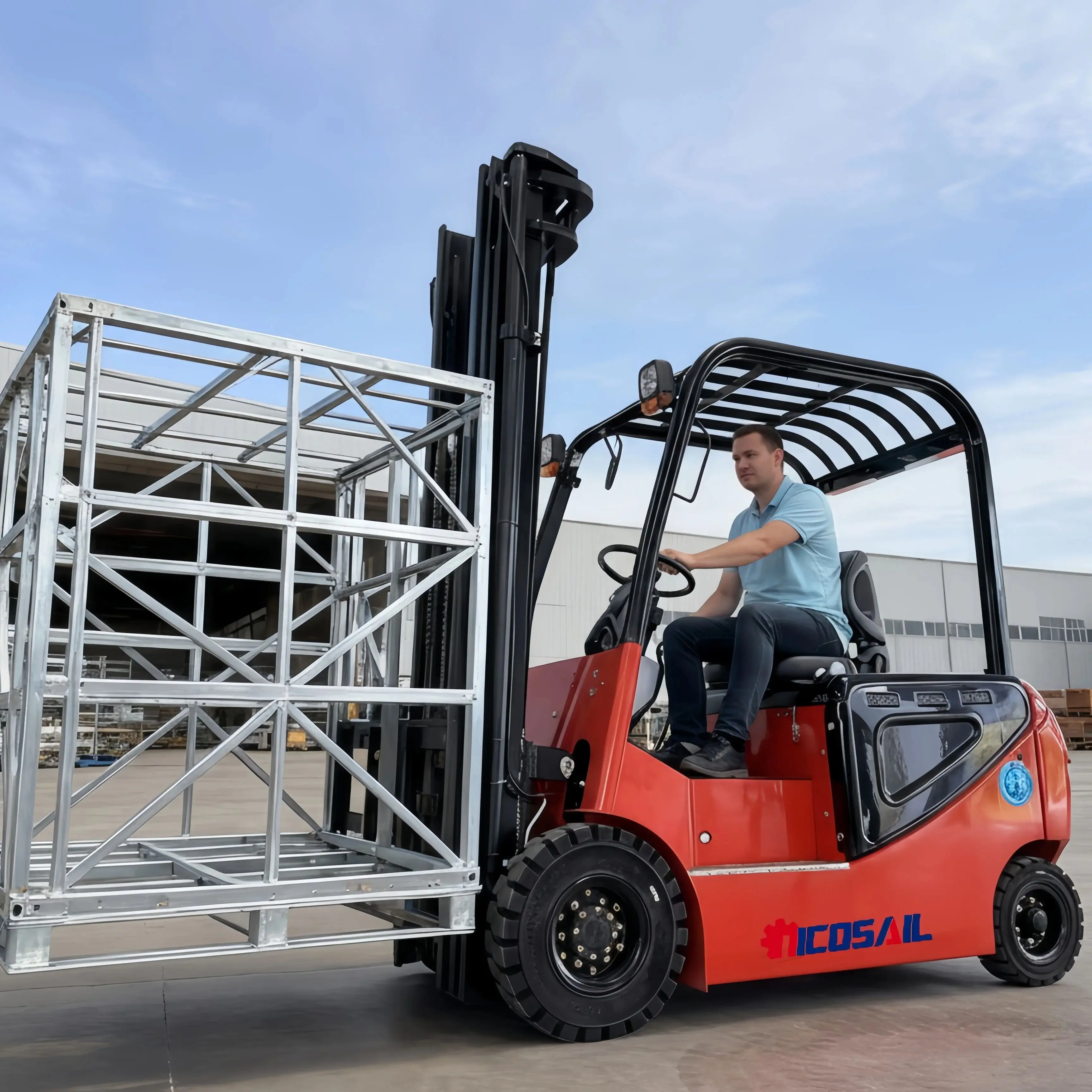 

China's hot selling new energy electric forklift, small 3-ton hydraulic fully electric forklift, high-quality warehouse forklift