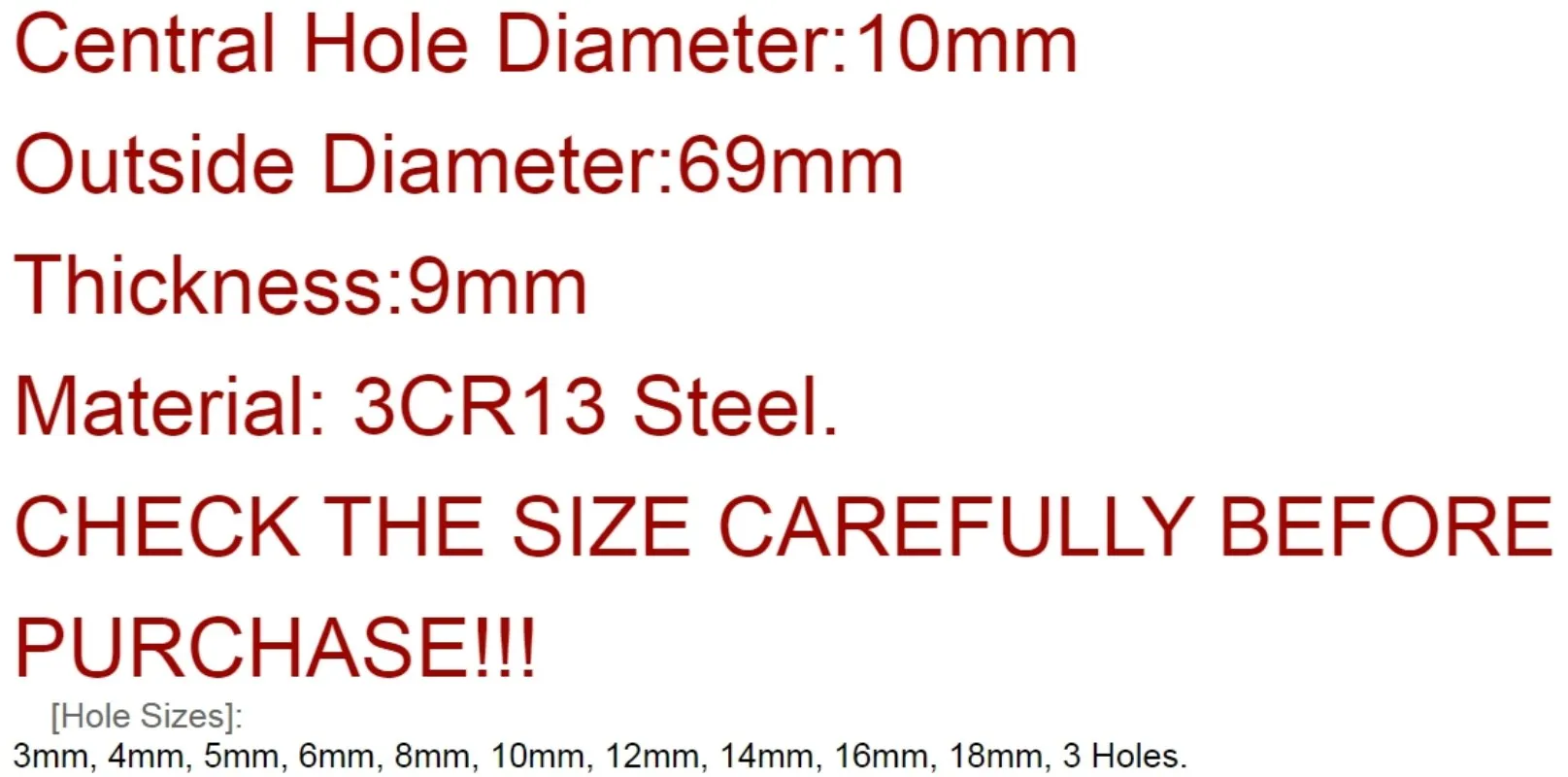 #12 Type Replaceable Meat Grinder Plate Hole 3-20mm Meat Mincer Plate Perforated  Strainer Manganese Steel Chopper Disc