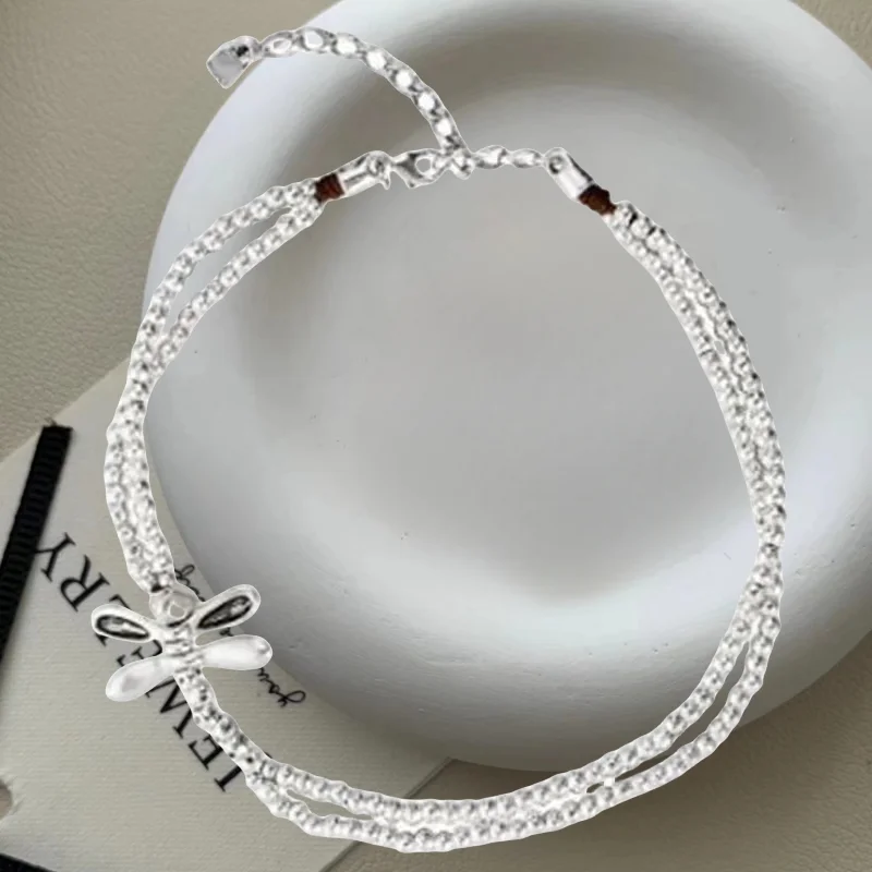 

2025 Exquisite and Creative Design Sense Dragonfly Ball Double Layer Necklace Women's Jewelry