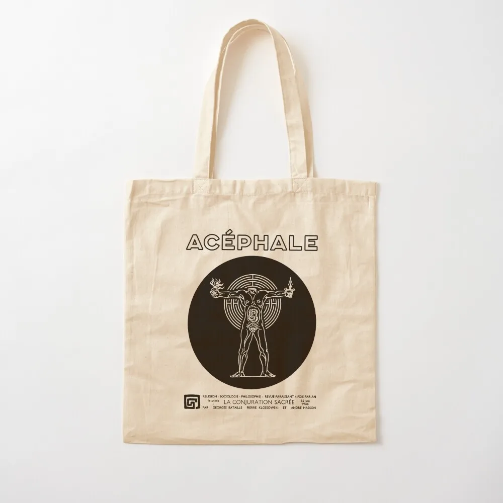 Acephale Labyrinth (black) Tote Bag Canvas stote bag shopping bag logo large size bags Customizable tote