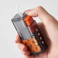 Portable Floss Dispenser Includes 10Pcs Floss Automatic Ejectable Floss Organiser Oral Care Press-on Disposable Flossing Sticks