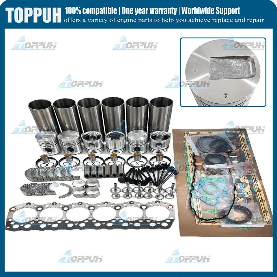 S6S for Mitsubishi engine Rebuild Kit Overhual Kit piston ring liner bearing valve gasket kit