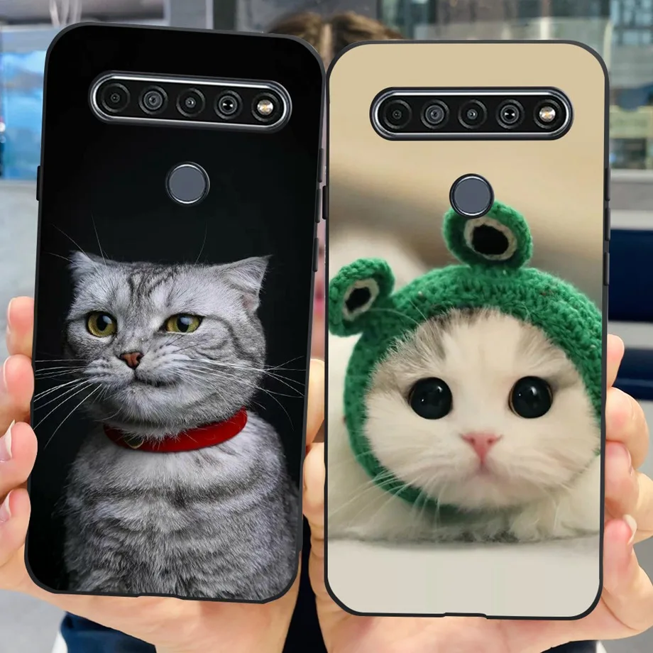 Soft Matte Case For LG K61 LG Q61 Cases Ultra Slim Matte Black Silicone Bumper Shell For LG Q61LGK61 2020 Lovely Cartoon Pattern
