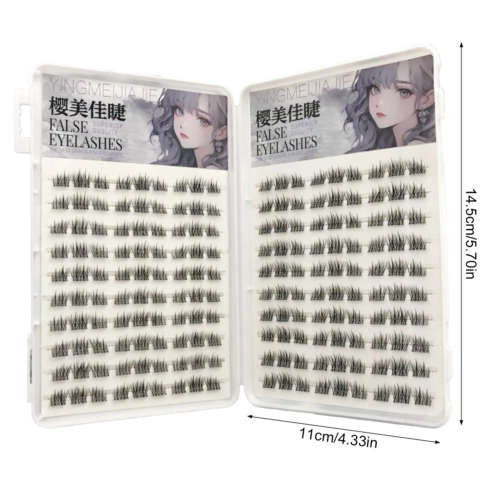 接着剤不要のつけまつげ ナチュラルなタンポポ風つけまつげ 3Dドールマンガ風 11-13mmミックス長さ デイリーマツエク サロンメイク