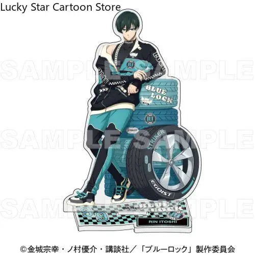 Anime BLUE LOCK Chigiri Hyoma Nagi Seishiro Reo Rin Genuine Cosplay Racecar Acrylic Standing Sign Game Figure Stand Xmas Gift