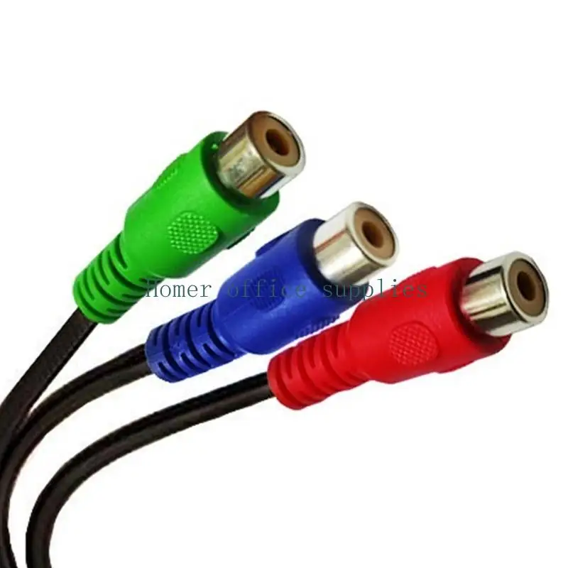 K43B 9Pin Sound Video To 3RCA Female Connectors Cable 30Cm Length For Home Theater