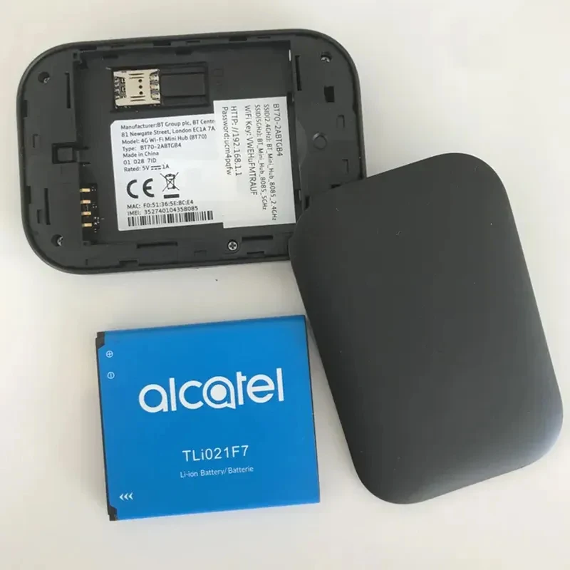 Unlocked Alcatel BT70 4G Lte Portable WiFi Router Cat7 300Mbps Mobile MiFi Hotspot Pocket With Sim Card Slot Battery 2150 mAh