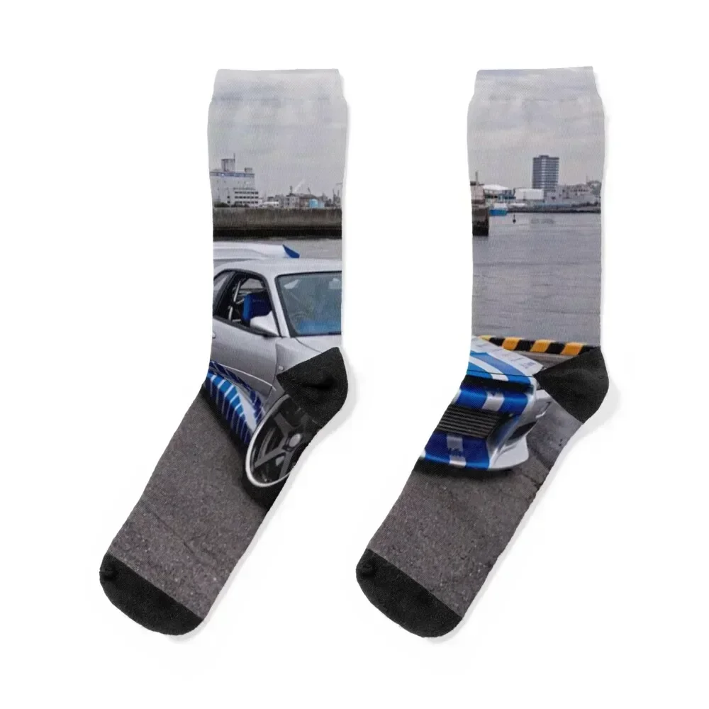 

Paul Walker's R34 Socks anime cycling cotton Socks Ladies Men's