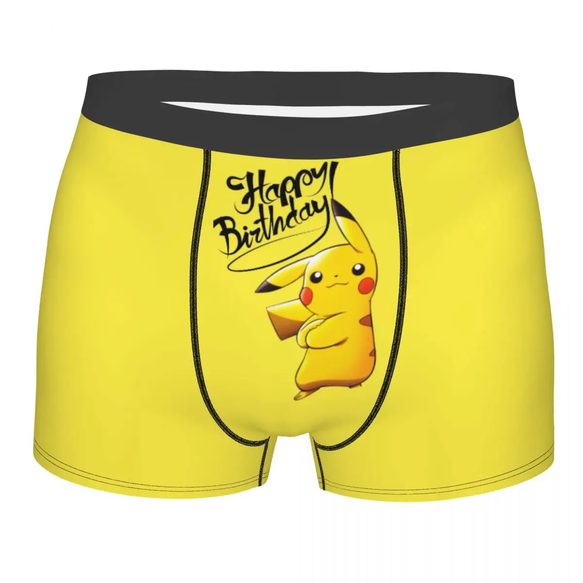 

Custom Bikachus Happy Birthday Boxers Shorts Men Briefs Underwear Cool Underpants