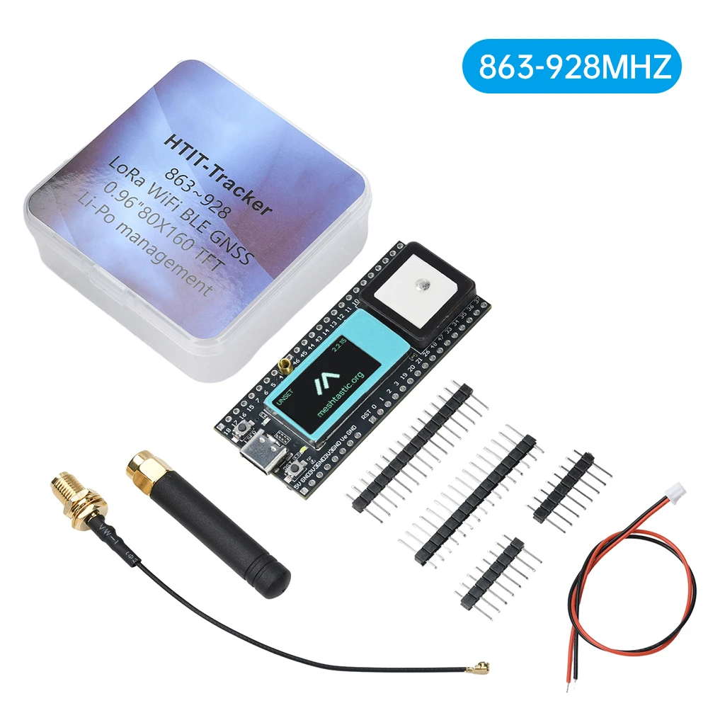 Rastreador sem fio LoRa ESP32-S3FN8 + SX1262 + UC6580 suporta WiFi/Bluetooth/LoRa/Gnss/rastreamento GPS integrado para localização tipo C