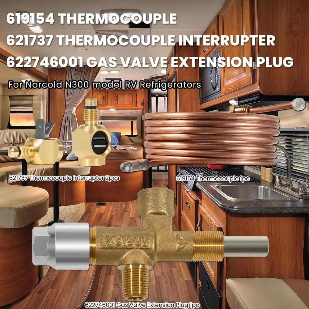 619154 الحرارية و 621737 مقاطعة الحرارية و622746001 صمام الغاز تمديد المكونات لثلاجات Norcold N300 RV Rep #2