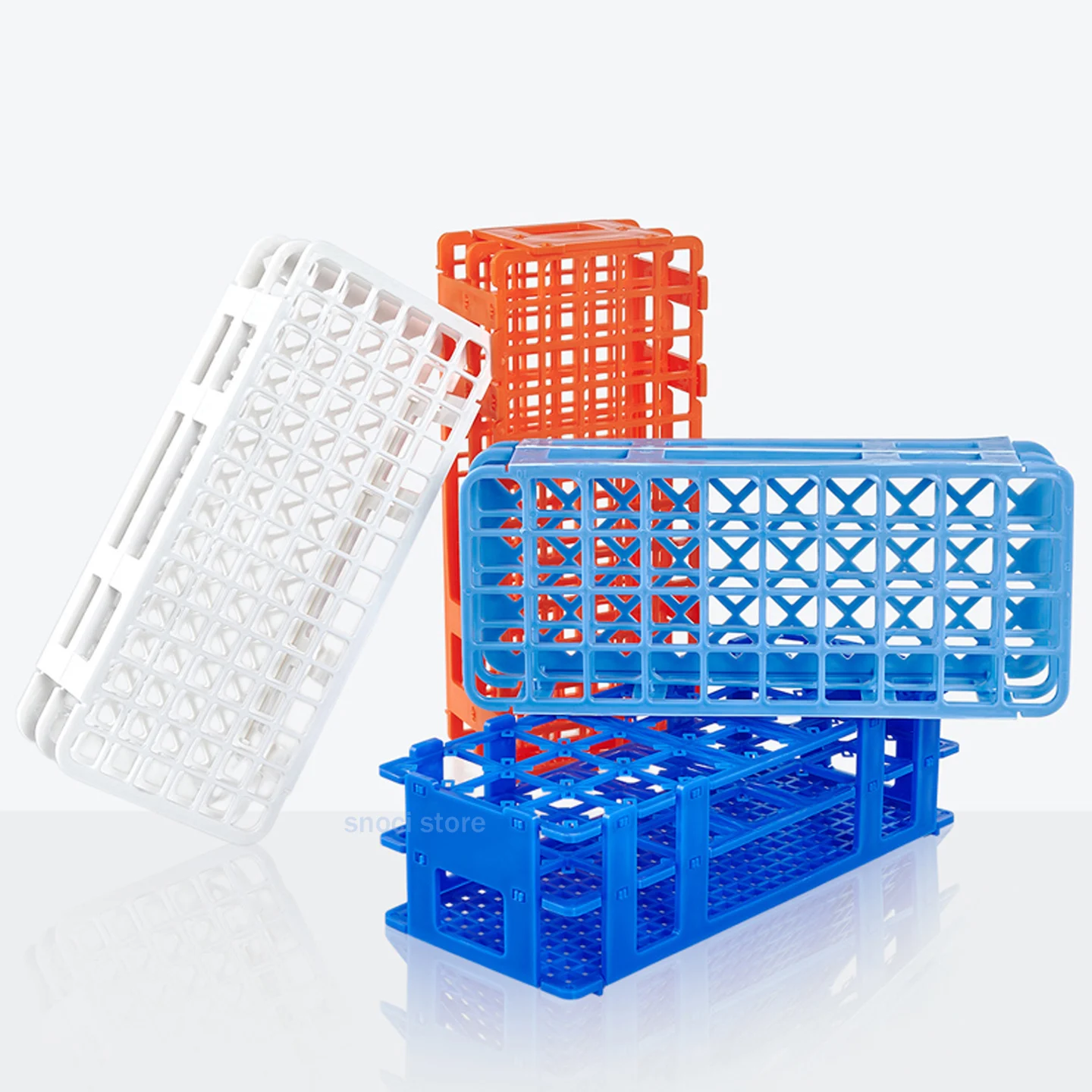 Laboratory Plastic Test Tube Rack Multi-Functional Colorimetric Tube Holder Vial Holder Detachable Centrifugal Tube Rack ,1Piece