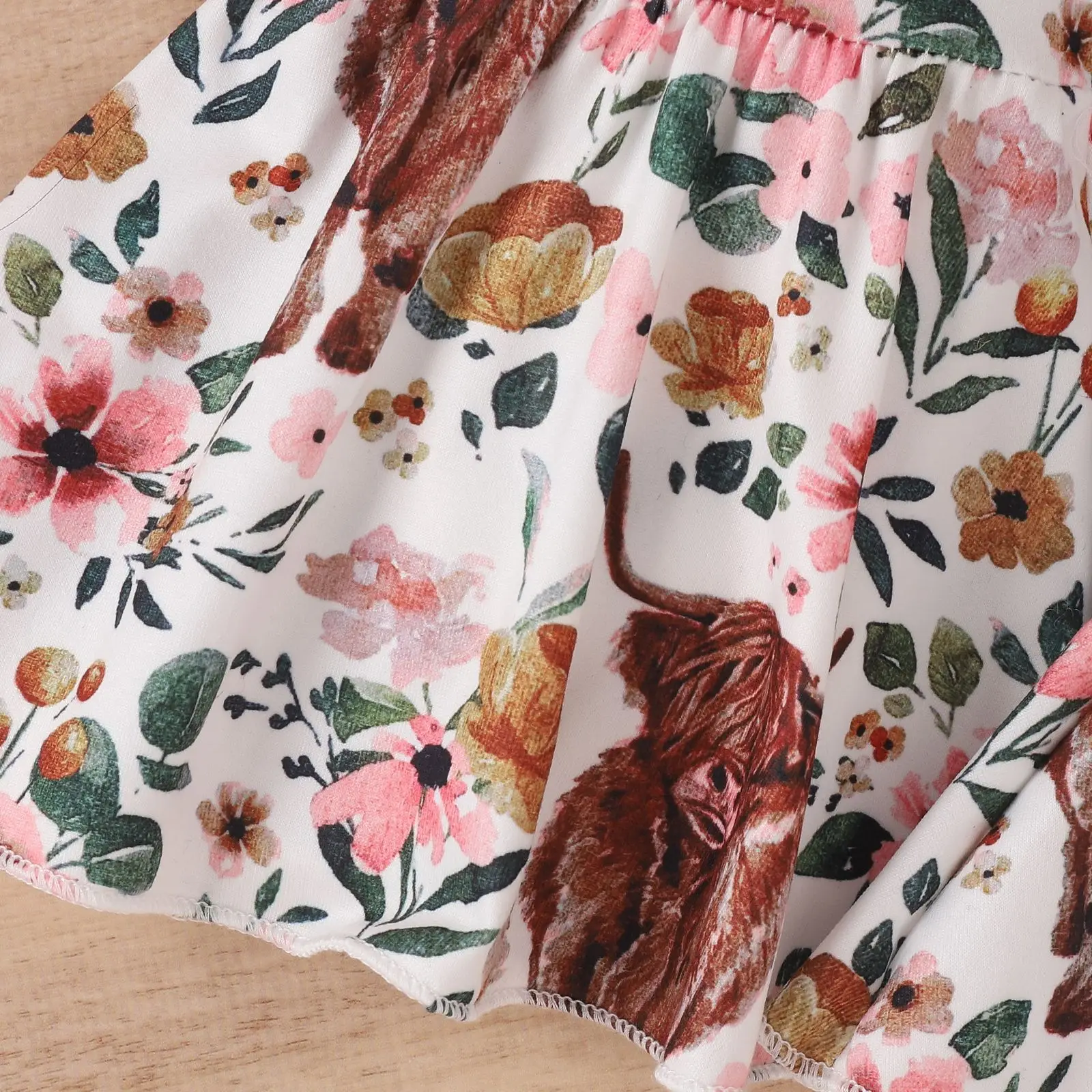 Baby Mädchen Kleidung Setzt Neue 2023 Sommer Neugeborenen Mädchen Spitze Rüschen Solide Bodysuit mit Mode Cartoon Floral Ausgestelltes Hosen