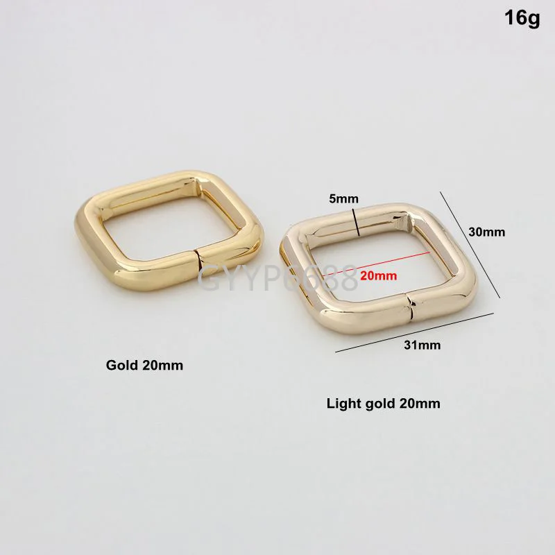 10-30-100 pieces 5 colors 31x30mm 6 points portable open square buckle non-welded square ring bag accessories