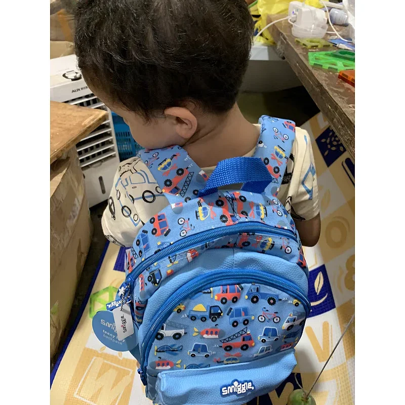 Genuine Australia Smiggle Children's Backpack Kindergarten Boys And Girls Lightweight Cartoon Car Waterproof Backpack