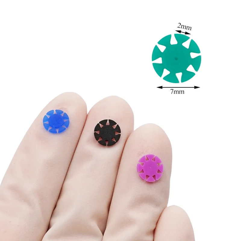 100pcs Dental Endo File Stoppers Disinfection Counters Silicone Marking Circle Endo Rings Files Memo Discs