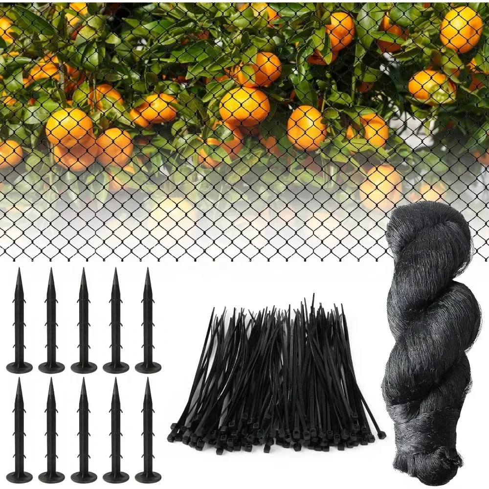 Bird Protection Net Pond Plant Rabbit Fence Pigeon Net Balcony Cat Net Balcony Included are 10 Earth Anchors and 100 Cable Ties