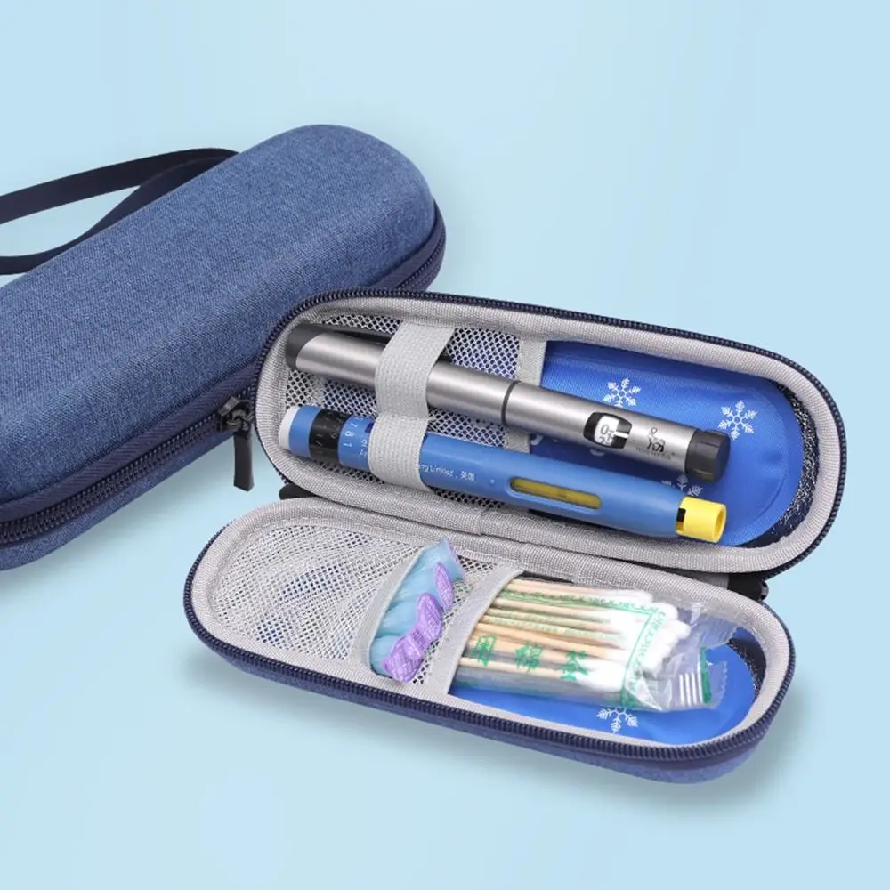 Portable Waterproof Diabetic Insulin Cooling Bag Carry-on Refrigerated Ice Pack Drug Freezer for Diabetes Medicla Organizer