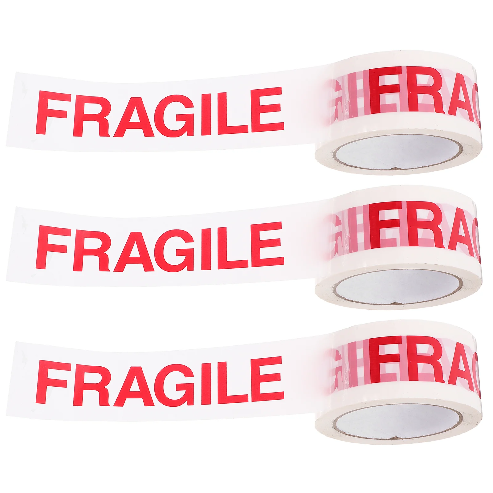 

3 Rolls Glue Tape Fragile Warning Sticker Seal The Box for Packing Boxes Adhesive Stickers Moving Shipping