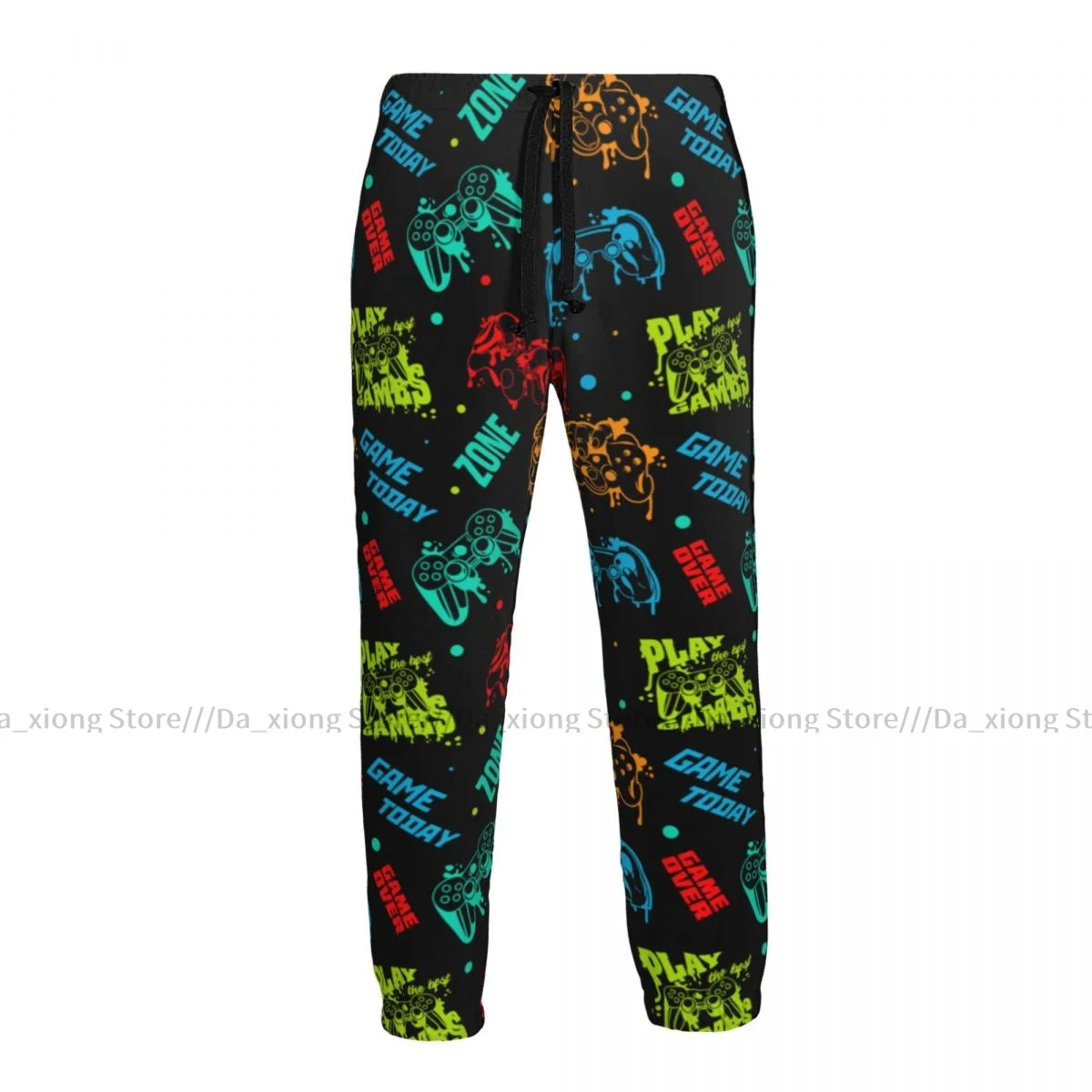 Men Sports Pants Male Casual Loose Trousers Game Pattern Sportpants