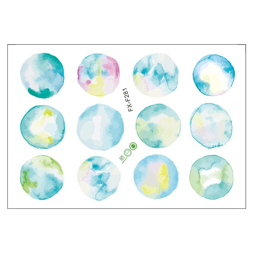 

12 Watercolor Bubble Wall Stickers PVC Kids Room Bedroom Decor Peel Stick Mural Wallpaper Bathroom