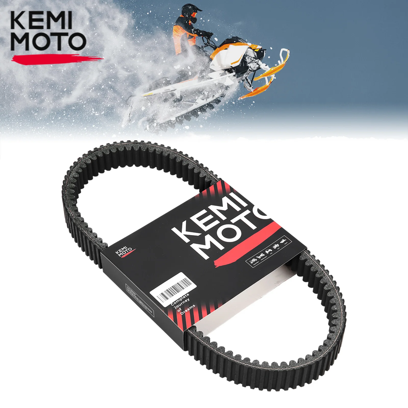 

KEMIMOTO CVT Drive Belt Replaces 417300571 Heavy-Duty Snowmobile Drive Belt Compatible with Ski-Doo 850 E-TEC 900 ACE Turbo