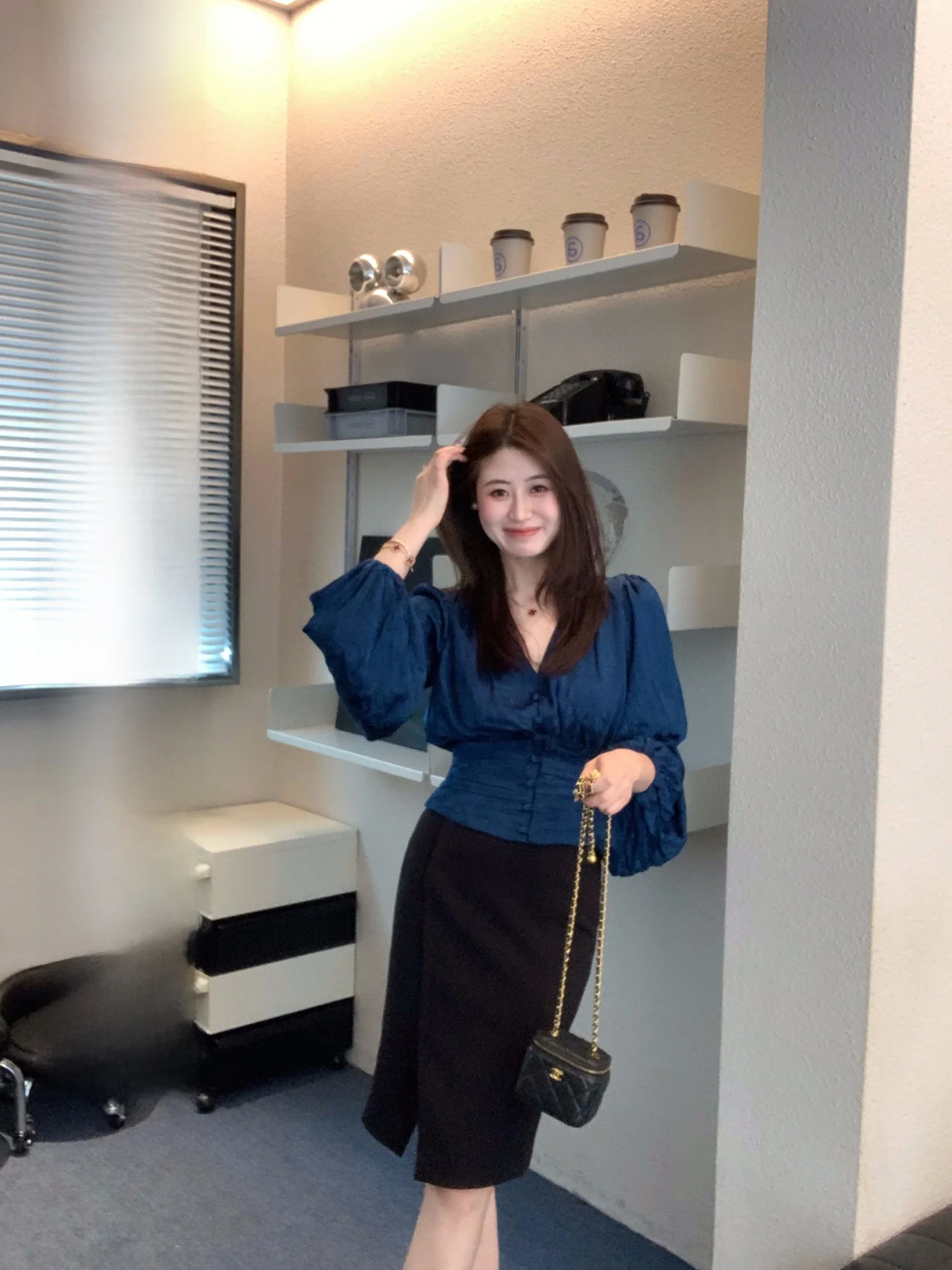 

one Commute up High Waist Midi Skirt Faionable Versatile Bodycon Skirt Urban Commute Classic Sli f-length Skirt