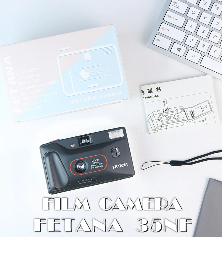 35NF Reusable Non Disposable Replaceable Film Camera New FETANA 35mm Film Camera Flash 135 Film Camera Fixed Point Camera